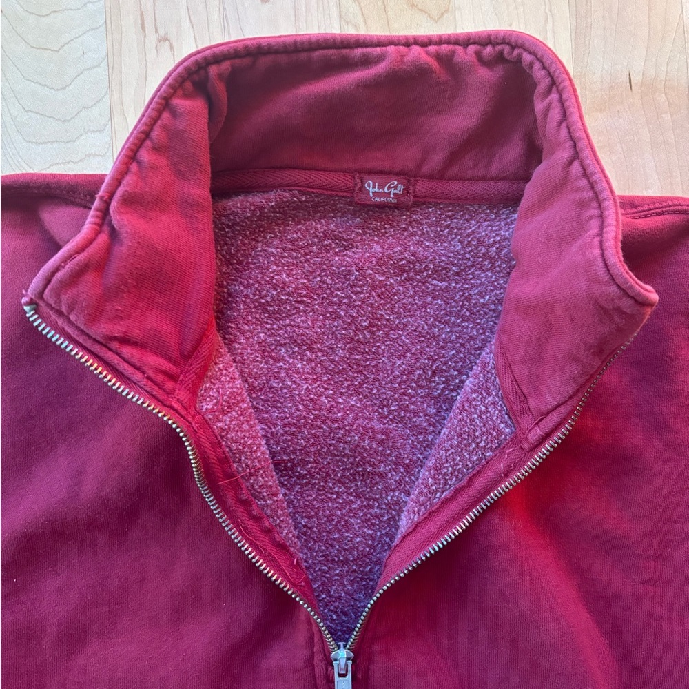 vintage John Galt/Brandy Melville Red Quarterzip Sweatshirt
